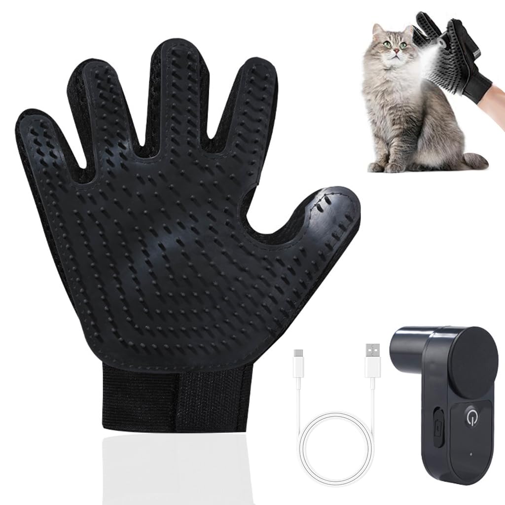 Pet Hair Removal Grooming Glove for Dogs & Cats — Groom While You Bond