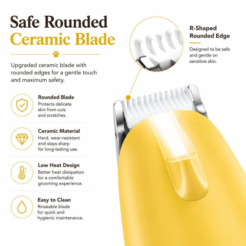 Rechargeable Pet Nail Grinder & Clipper with LED — Quiet, Safe & Stress-Free