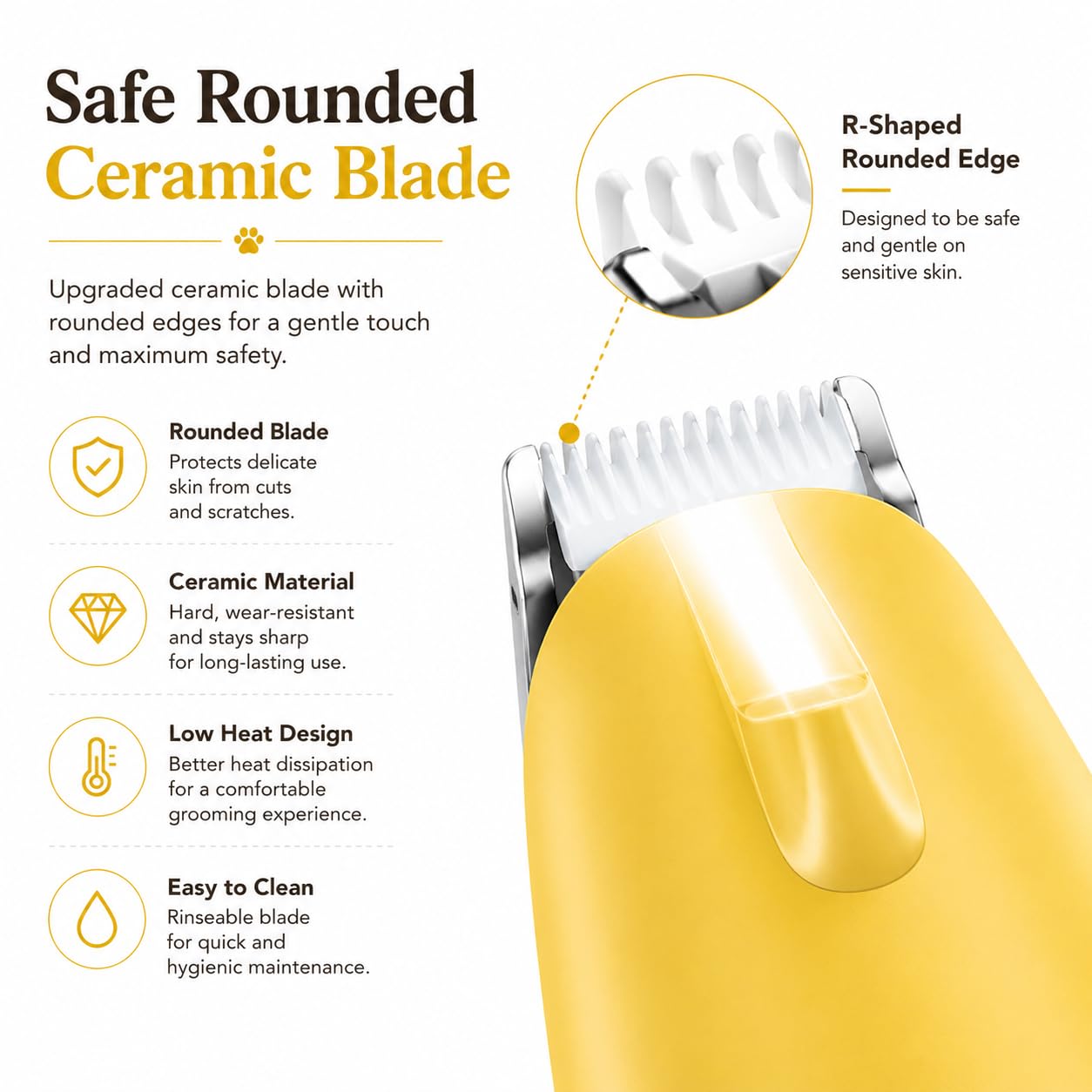 Rechargeable Pet Nail Grinder & Clipper with LED — Quiet, Safe & Stress-Free