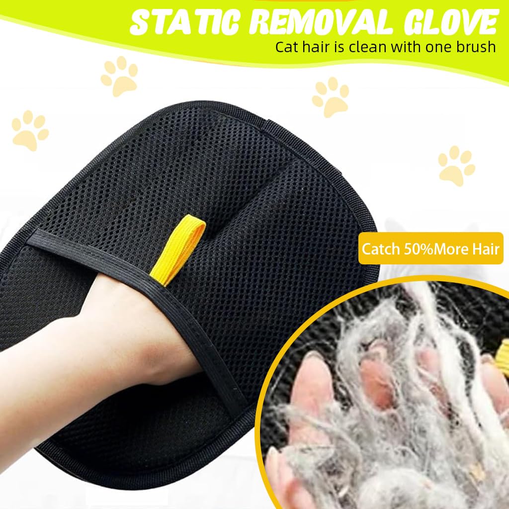 Pet Hair Removal Grooming Glove for Dogs & Cats — Groom While You Bond