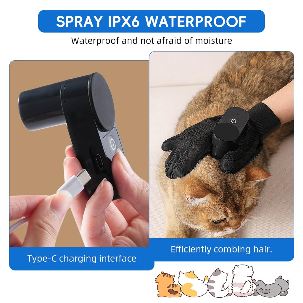Pet Hair Removal Grooming Glove for Dogs & Cats — Groom While You Bond