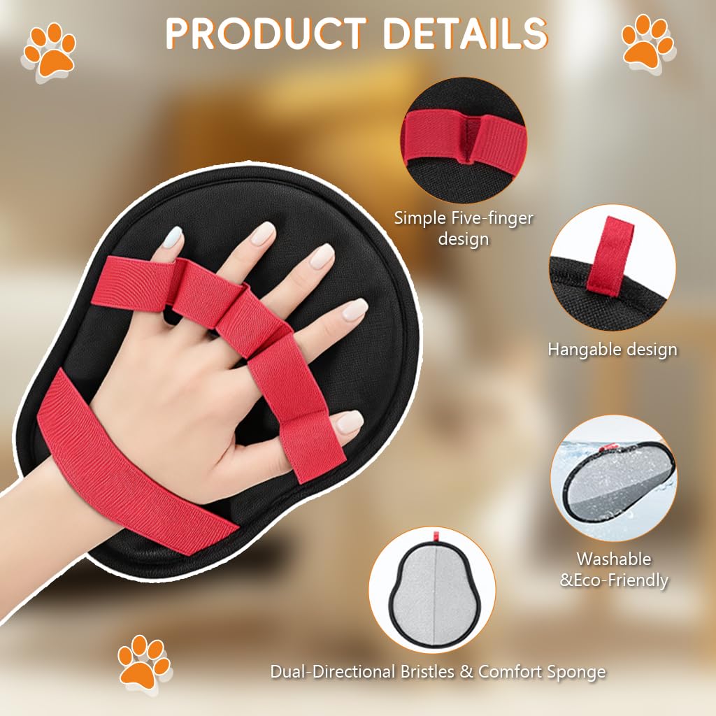 Pet Hair Removal Grooming Glove for Dogs & Cats — Groom While You Bond