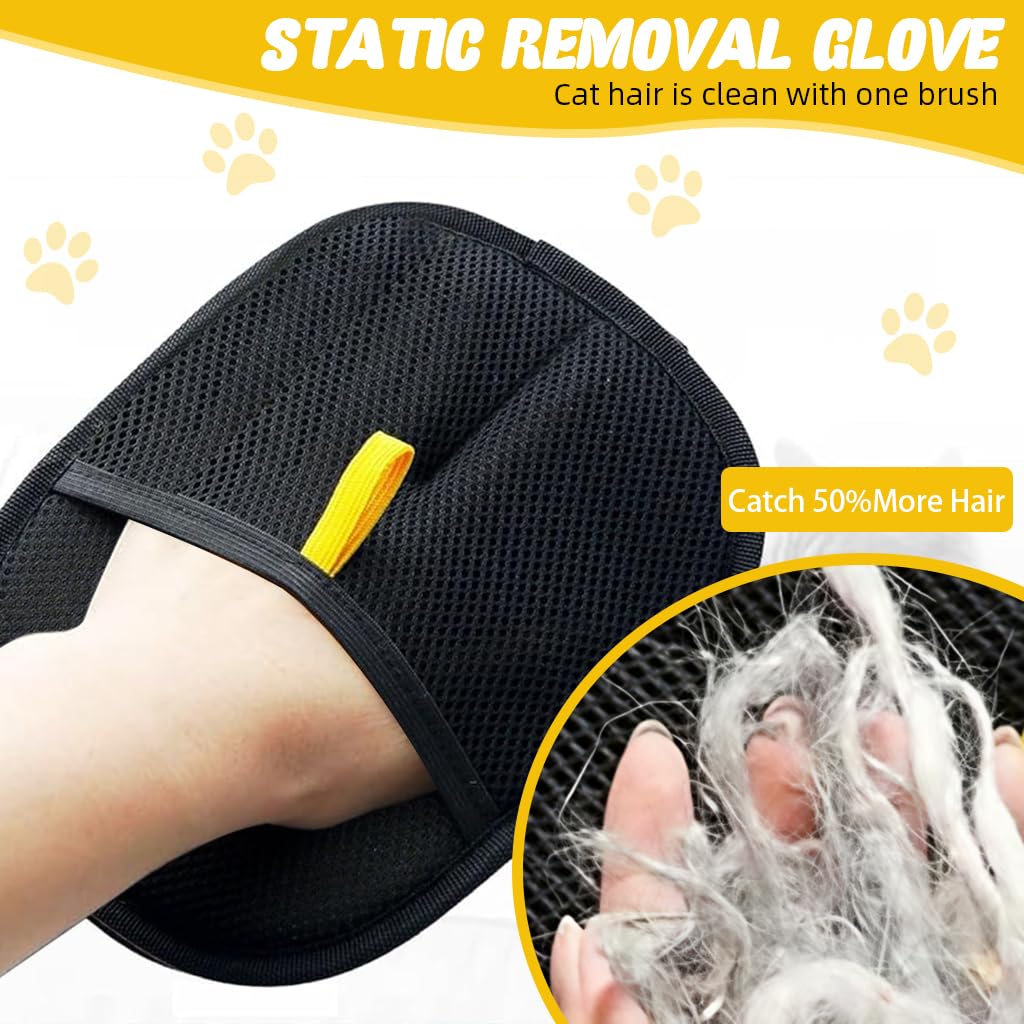 Pet Hair Removal Grooming Glove for Dogs & Cats — Groom While You Bond