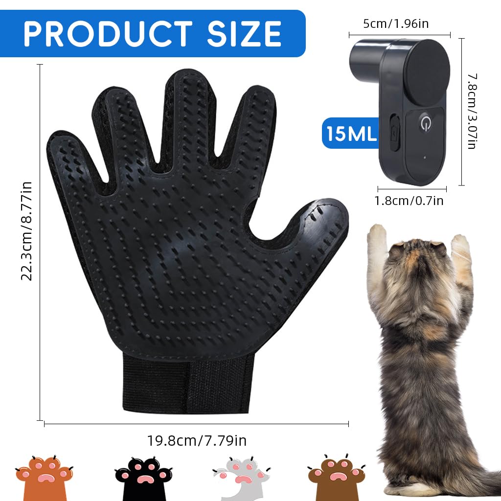 Pet Hair Removal Grooming Glove for Dogs & Cats — Groom While You Bond