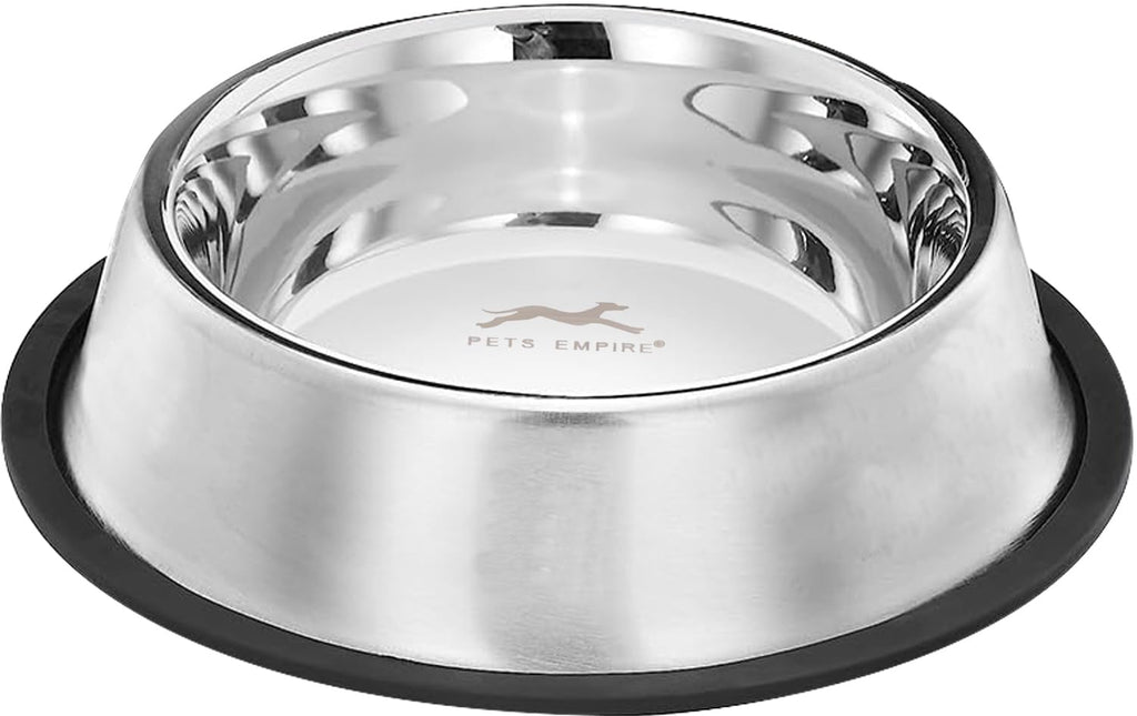 Stainless Steel Dog Feeding Bowl — Pack of 2 | Hygienic, Durable & Non-Slip