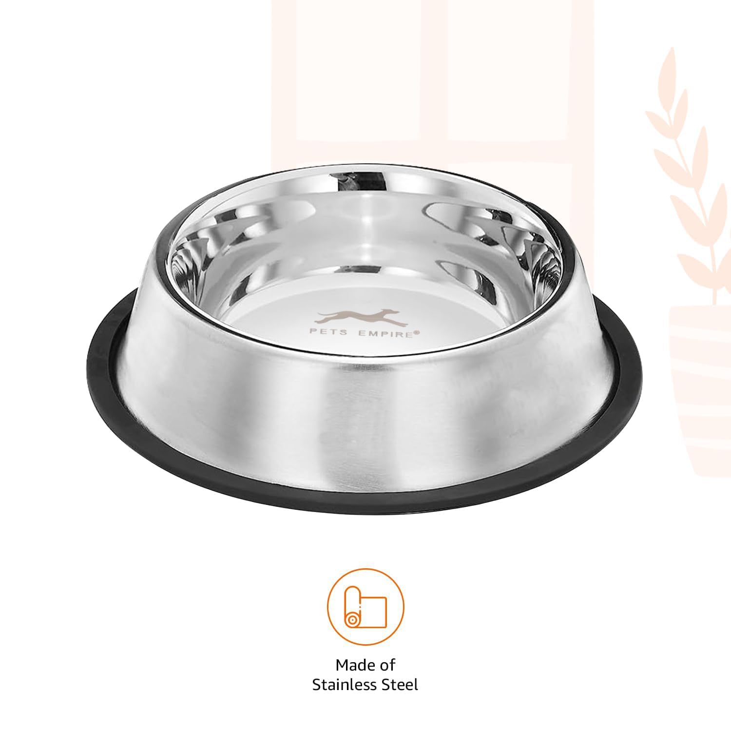 Stainless Steel Dog Feeding Bowl — Pack of 2 | Hygienic, Durable & Non-Slip