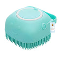 Silicone Dog Bath Brush with Shampoo Dispenser — 2-in-1 Lather & Massage