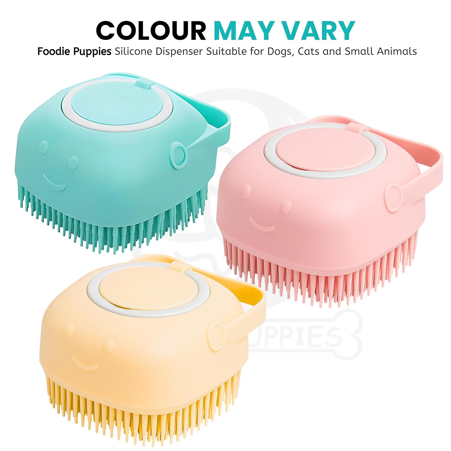 Silicone Dog Bath Brush with Shampoo Dispenser — 2-in-1 Lather & Massage
