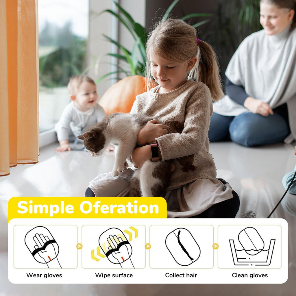 Pet Hair Removal Grooming Glove for Dogs & Cats — Groom While You Bond