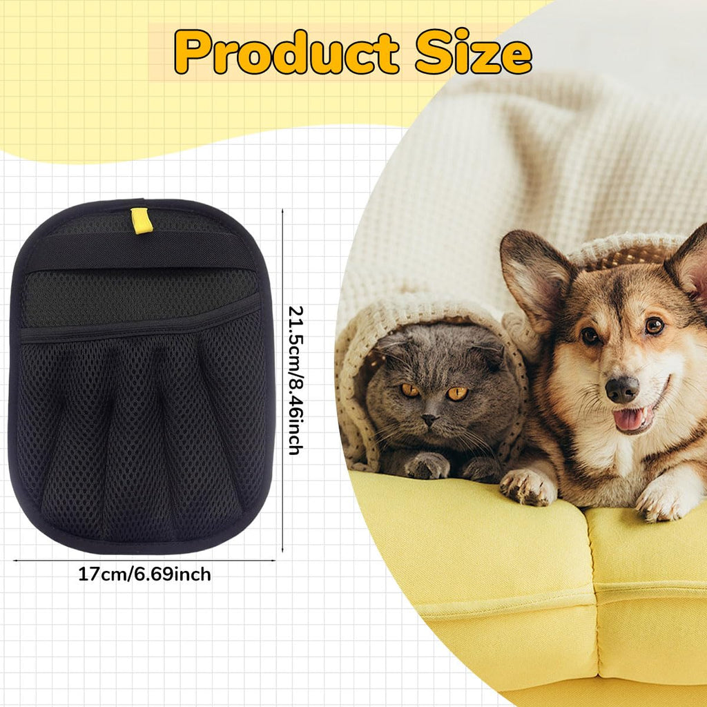 Pet Hair Removal Grooming Glove for Dogs & Cats — Groom While You Bond