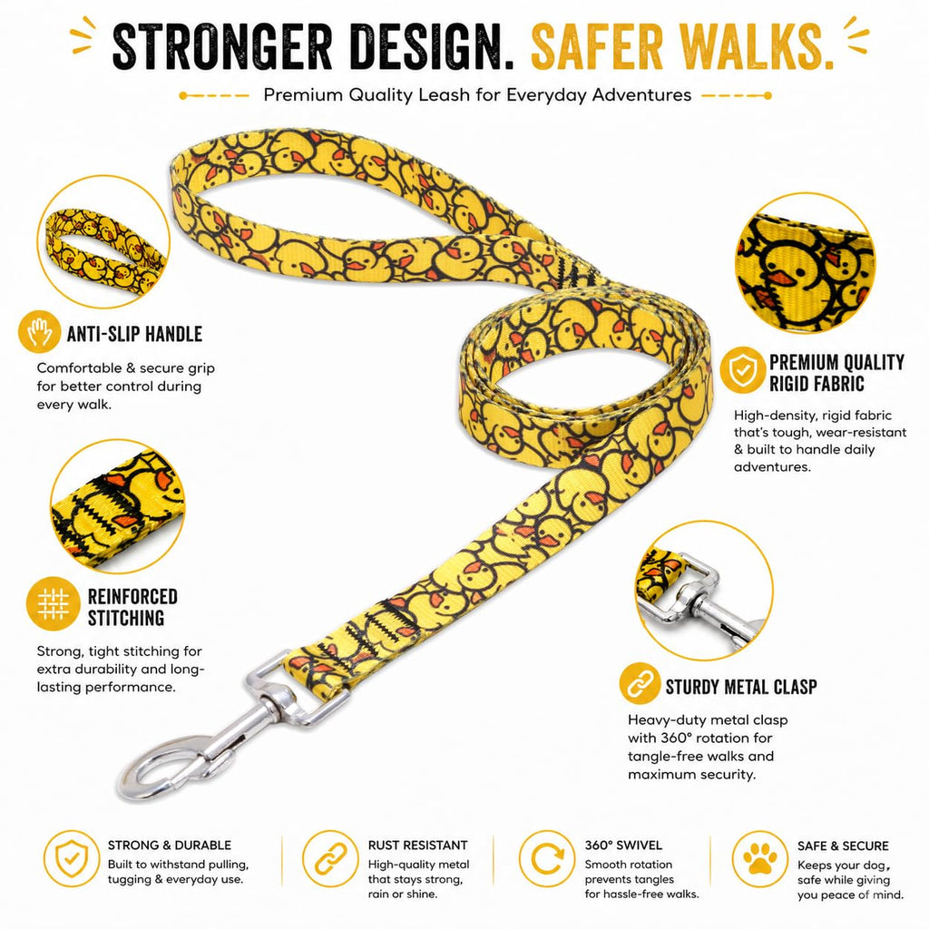 Heavy Duty Reflective Dog Leash with Padded Handle — Safe Walks Day & Night