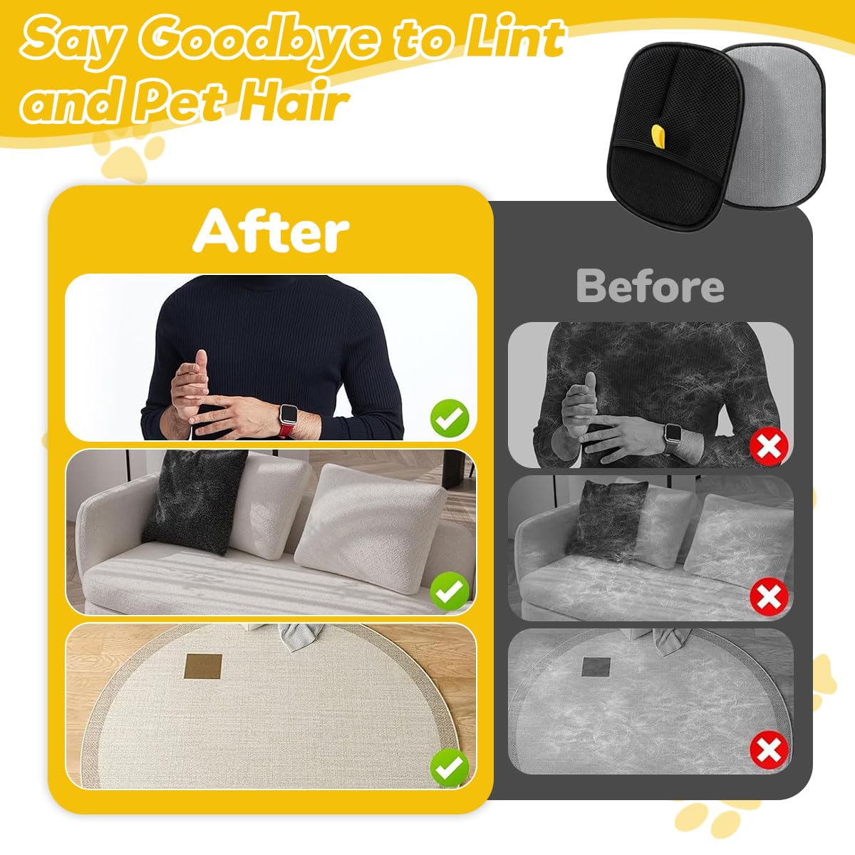 Pet Hair Removal Grooming Glove for Dogs & Cats — Groom While You Bond