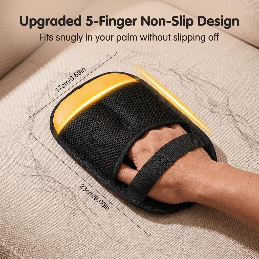 Pet Hair Removal Grooming Glove for Dogs & Cats — Groom While You Bond