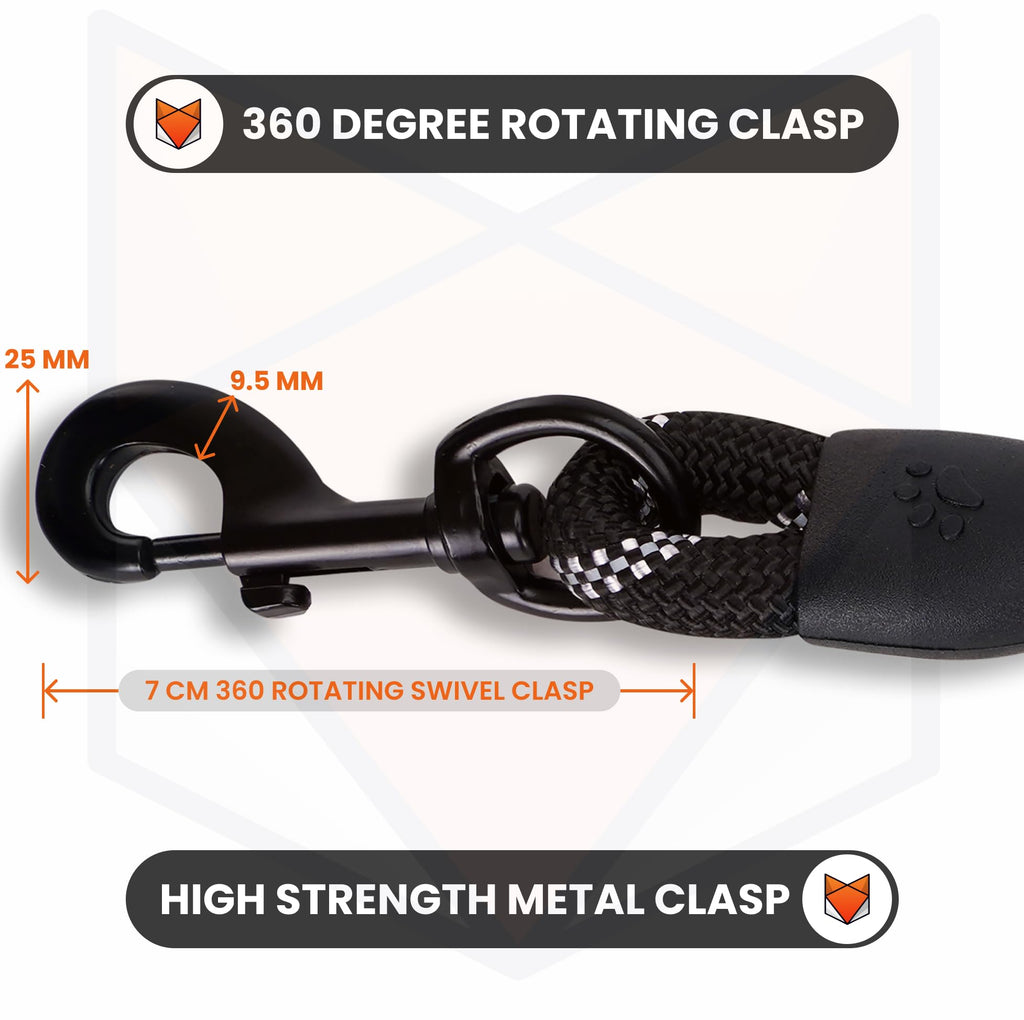 Heavy Duty Reflective Dog Leash with Padded Handle — Safe Walks Day & Night