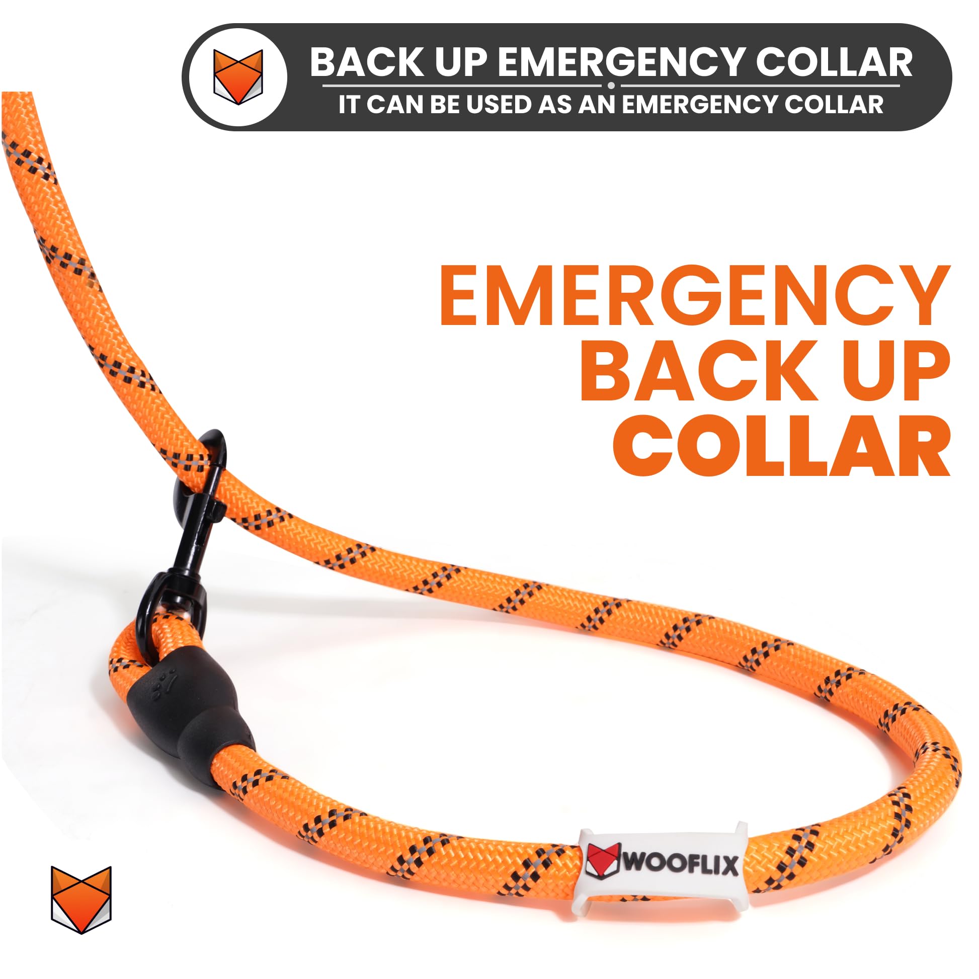 Heavy Duty Reflective Dog Leash with Padded Handle — Safe Walks Day & Night