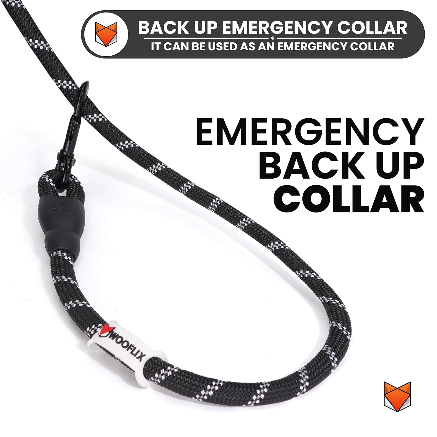Heavy Duty Reflective Dog Leash with Padded Handle — Safe Walks Day & Night
