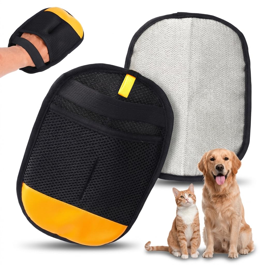 Pet Hair Removal Grooming Glove for Dogs & Cats — Groom While You Bond