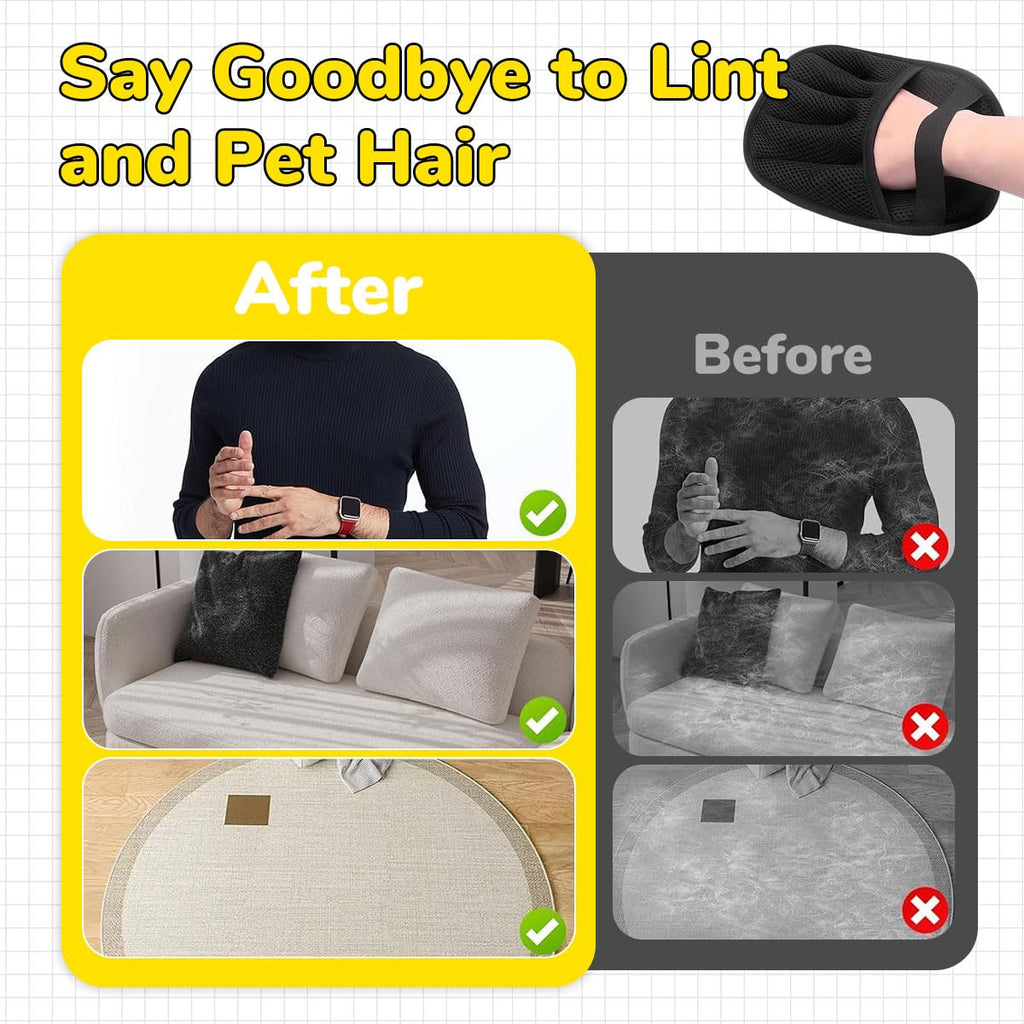 Pet Hair Removal Grooming Glove for Dogs & Cats — Groom While You Bond