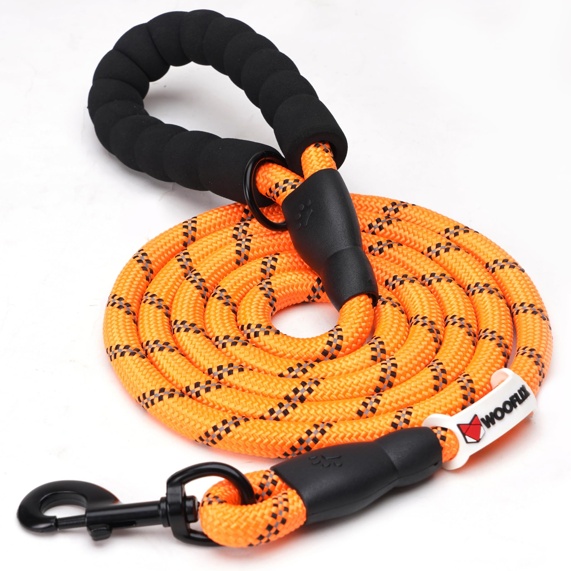 Heavy Duty Reflective Dog Leash with Padded Handle — Safe Walks Day & Night