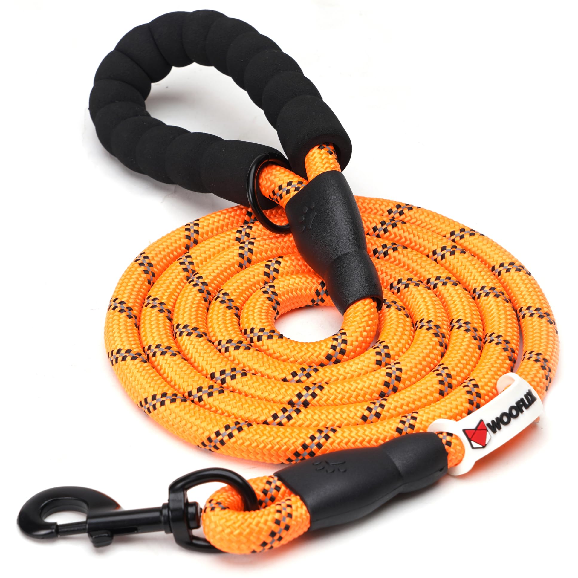 Heavy Duty Reflective Dog Leash with Padded Handle — Safe Walks Day & Night