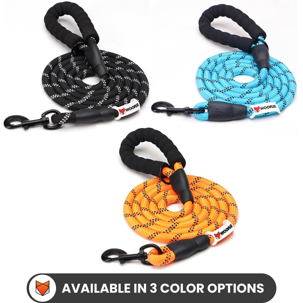Heavy Duty Reflective Dog Leash with Padded Handle — Safe Walks Day & Night